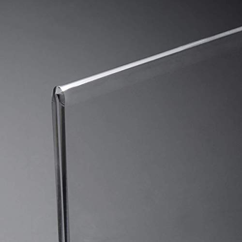 HIIMIEI Set of 6 Vertical Table Displays, Poster Holder, A5 (14.8 x 21 cm) Acrylic Transparent Table Easel, Menu Holder