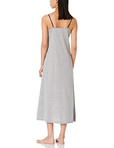 Selene Sleepwear Grey Sexy Lingerie for Women Nightwear Chemise Nightgown Full Slip Lace Lounge Long Sleep Dress M