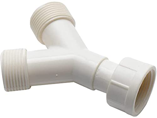 fiXte Washing Machine Dishwasher Hose Plasitc Y Piece Inlet Splitter Connector Joiner 3/4" Washing
