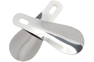 1pc Metal Shoe Horn Spoon Portable 3.9 inches (10 cm) Shoe Horn Professional Silver Stainless Steel Mini Shoe Horn