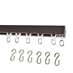 Ceiling Curtain Track Set with Wheeled Carriers and