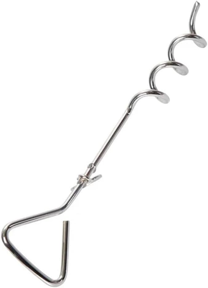 OLPRO Dog Tie Down Anchor, Stake, Pet Ground Tether System, Portable, Outdoor, Spiral, Cable, Lightweight,