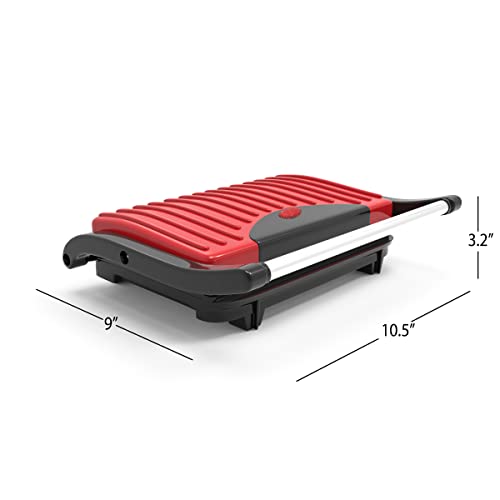 Chef Buddy Gourmet (Red) Panini Press Sandwich Maker with Nonstick