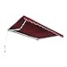 Outsunny 10' x 8' Retractable Awning, Patio Awnings, Sunshade Shelter w/Manual Crank Handle, UV & Water-Resistant Fabric and Aluminum Frame for Deck, Balcony, Yard, Wine Red