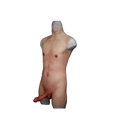 Simulation Of The Skin Artificial Silicone Dildo The Transvestite Half Body Suit