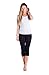 FitwearUSA Women's High Waist Tummy Control Cotton Spandex Stretch Yoga Capri (Single & Multi Packs)