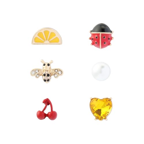 Betsey Johnson Jewelry Women's Betsey's Picnic Single-Stud Earring Set at Amazon