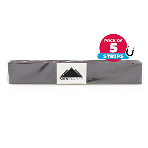 NextClimb Flat Magnetic Tape Strips Extra Strong Magnet and 3M Adhesive Tape 5-Pack - Perfect for Teachers, Crafts and DIY Projects - 1inch x 5.8inch (5)