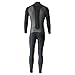 REALON Men Wetsuit Neoprene Wet Suits 3mm Full Body Long Sleeves Swimsuit for Scuba Diving Swimming Surfing Adult in Cold Water Aerobics (3mm Black, Medium)