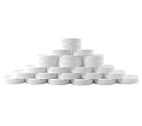 Regular Mouth Plastic Mason Jar Lids, Unlined (24-Pack); Standard Size 70-450 White Plastic Caps for Mason Jars