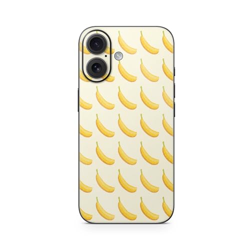 Glossy Glitter Phone Skin Compatible with Apple iPhone 16 - Banana Grid - Premi…