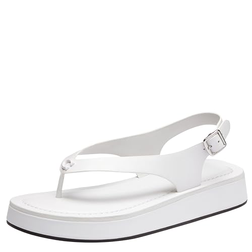 Coach Sculpted C Platform Leather Thong Sandal
