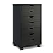 DEVAISE 7 Drawers Chest Storage Dresser Cabinet with Removable Wheels (Classic Style-Black)