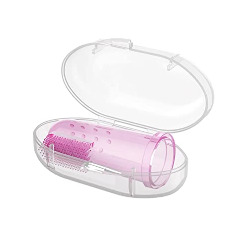 BabyOno | Newborn Silicone Finger Toothbrush & Gum Massager with Case