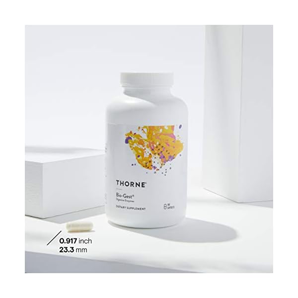 Thorne BioGest Blend of Digestive Enzymes to Aid Digestion Gut Health Support with Pepsin