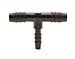 Hydro Flow Barbed Reducer Tee Fitting, 3/8 Inch to 1/4 Inch, Bag of 10