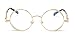 GAMT Retro Gothic STEAMPUNK Round Glasses Metal Frame Mirrored Circle Lens (Gold Frame Clear Lens, 47)
