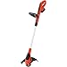 BLACK+DECKER LST220 20V Lithium Ion Cordless GrassHog Trimmer/Edger, 12