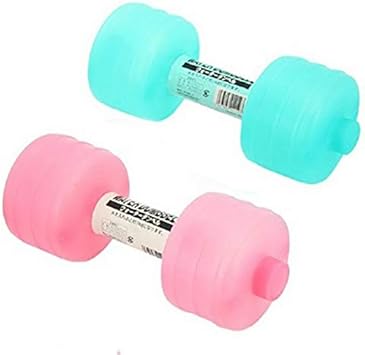 Halteres Meisi com peso preenchido com água, Haltere de plástico premium para exercícios esportivos musculação, haltere de água ajustável para uso doméstico.