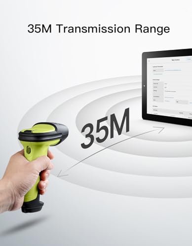 Inateck 2D Wireless Barcode Reader, Bluetooth Barcode Shower, QR Scanner, 1 Charge 3 Months, with AI/APP and SDK, BCST-72, Green