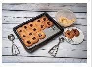 LEONNAGAR Cookie Scoop Set, Ice Cream Scoop Set, 3 PCS 18/8 Stainless Steel Ice Cream Scoop Trigger Include Large-Medium-Small Size, Perfect for Cookie, Ice Cream, Cupcake, Muffin, Meatball