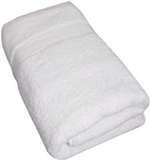 Towels of Eden Bath Towel - Extra Large Bath Towel with FREE Matching Face Towel - Thick, Absorbent, 100% Soft White Cotton - Hotel & Spa Quality - Quick Drying Towels For Everyday Use