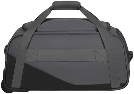 City Racer - Borsone con Ruote 55 cm, 50 L - Bagaglio a Mano con Ampio Spazio e Scomparto Scarpe - Idrorepellente, Smart Sleeve, Resistente - Nero