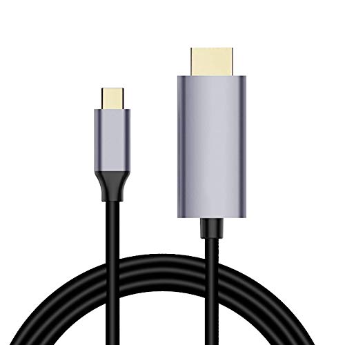 USB C to HDMI Cable 6ft 4K,USB Type C to HDMI Cable Adapter for Home Office, Compatible with MacBook Pro,iPad Pro 2020, iMac, Galaxy S20/S10/S9, Surface Book 2, XPS and More