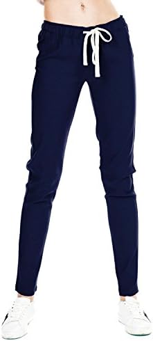 Megan apparel Women's Drawstring Super Stretch Comfy French Twill Rayon Jogger Pants with Side Pockets