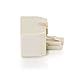 C2G Legrand Telephone Splitter, Two Line Splitter with NEMA Type B Connector for Smartphone Devices, Male to Female Two Line Adapter, Ivory Phone Line Splitter, 1 Count, C2G 41062