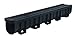 Deep Series, 83300-3.28 ft Trench Drain - Black Polymer, For Drainage Systems, Driveway, Basement, Pools, etc