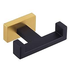 APLusee Double Towel Robe Hook Black