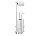 iDesign Classico Metal Toilet Tissue Roll Reserve Organizer for Bathroom, Compact Organizer, Holds 4 Rolls of Toilet Paper, Chrome
