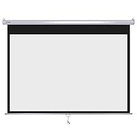 Instahibit 72" 16:9 Manual Pull Down Projector Screen Self-Locking Home Meeting Room Classroom Restaurant Bar