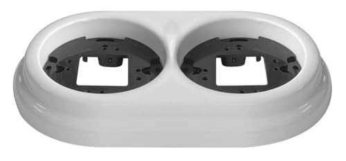 Rahmen mit 2 Elementen aus weißem Porzellan