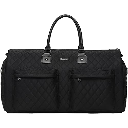 Modoker Women Convertible Leather Garment Bag with Shoulder Strap, Carry on Garment Duffel Bag - 2…