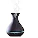 Gold Armour Essential Oil Diffuser, 400ml Wood Grain Aromatherapy Diffuser Ultrasonic Cool Mist Humidifier with Color LED Lights Changing and Auto Shut-Off for Bedroom Office Home (Dark)
