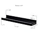 Wallniture Denver Floating Shelves for Wall, Black Bookshelf for Kids' and Nursery Room Decor, 17 Inch Picture Ledge Shelf Set of 4