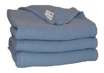 LUXURIA Micro Plush TWIN Fleece Blanket, LIGHT BLUE - Thumbnail 2