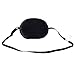 Mudder Silk Eye Patch with Elastic Strap for Amblyopia Lazy Eye Strabismus, Black (8 x 6.5 cm)