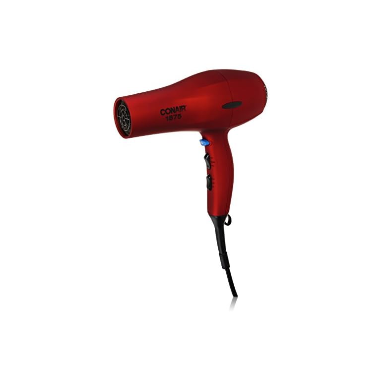 Conair 1875 Watt Velvet Touch Hair Dryer; Red