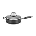 Anolon Advanced Hard Anodized Nonstick Saute Pan / Frying Pan / Fry Pan with helper handle - 4 Quart, Gray