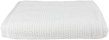 Diamond Jacquard Bath Sheet, 35" x 66", White