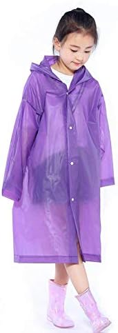 2Pack Emergency Rain Ponchos for Kids,Waterproof Child Raincoats with Hood and Sleeves,Portable & Lightweight