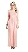 Simlu Long Maxi Dresses with Sleeves for Women - Peach