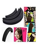 DIY Hair Bumpit Volume Beehive Hair Bump Hair Pad Haight Tools 3Pcs/Set Black (1 Set, Black)