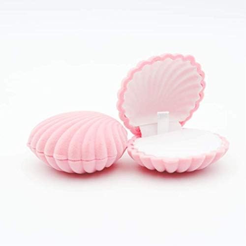 BoBoLing Shell Shape Lovely Wedding Engagement Ring Box Earrings Necklace Bracelet Jewelry Display Gift Pink