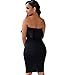 SEBOWEL Women's Ruffle Crop Top Maxi Skirt Set 2 Piece Outfit Bandage Nightclub Dress, Black, M