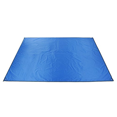 Waterproof Camping Tarp,OUTAD Mutifunctional Tent Portable GroundSheet Mats with Drawstring Carrying Bag for Picnic ,Tent Footprint,Hiking ,Sunshade ,Fishing (Sky blue, L(94x87inches/240x220cm))