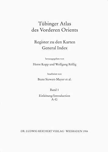 Download Tübinger Atlas des Vorderen Orients: Register zu den Karten/General Index (Tübinger ...